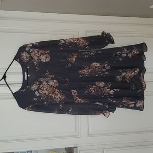Shear floral dress